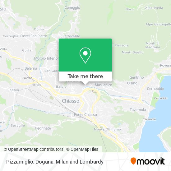 Pizzamiglio, Dogana map