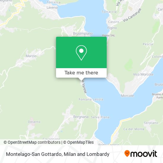 Montelago-San Gottardo map