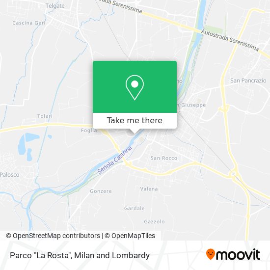 Parco "La Rosta" map