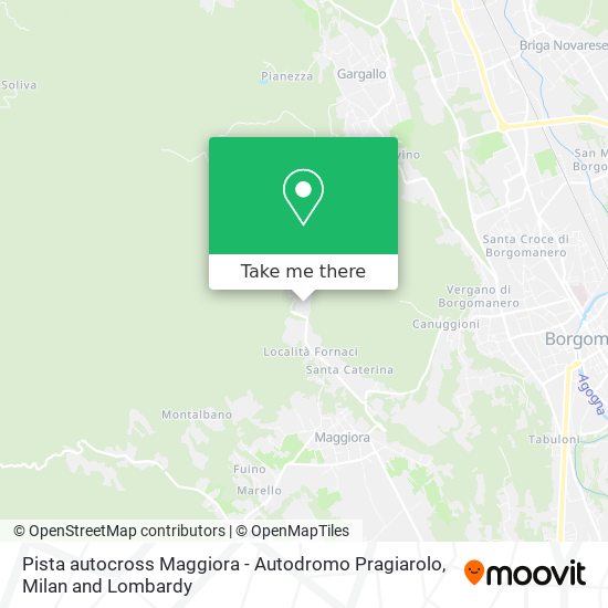 Pista autocross Maggiora - Autodromo Pragiarolo map