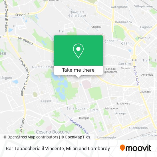 Bar Tabaccheria il Vincente map