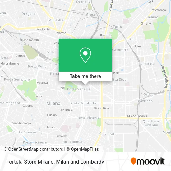 Fortela Store Milano map
