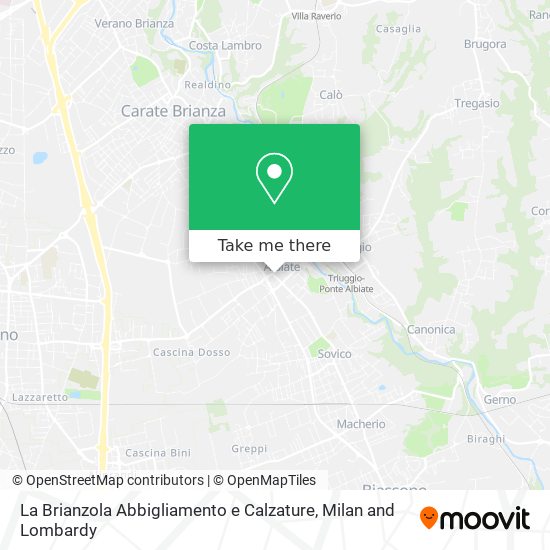 La Brianzola Abbigliamento e Calzature map