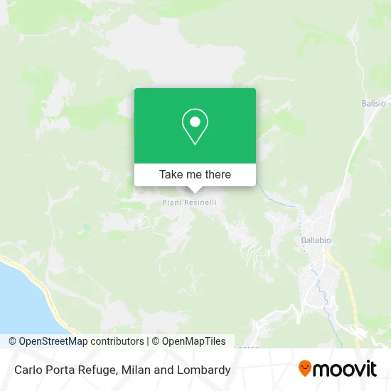Carlo Porta Refuge map