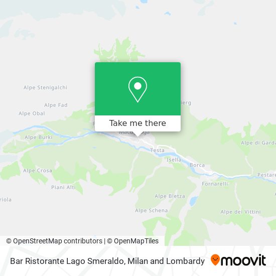 Bar Ristorante Lago Smeraldo map