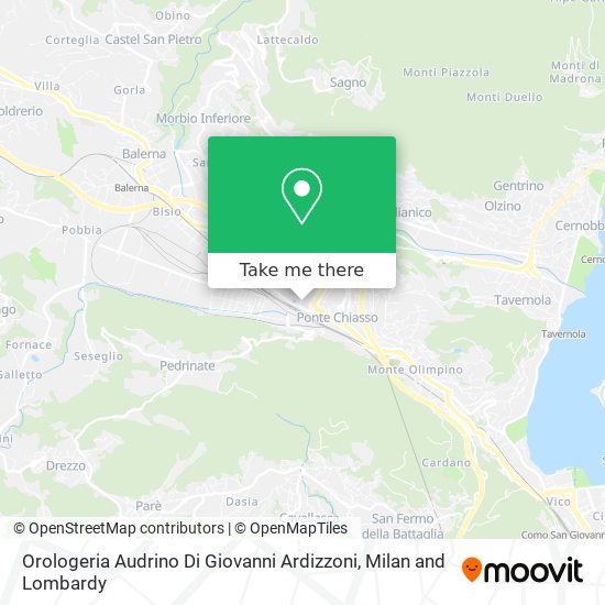 Orologeria Audrino Di Giovanni Ardizzoni map