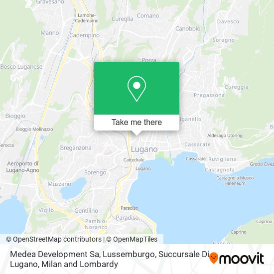 Medea Development Sa, Lussemburgo, Succursale Di Lugano map
