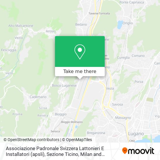 Associazione Padronale Svizzera Lattonieri E Installatori (apsli), Sezione Ticino map