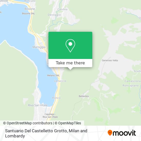 Santuario Del Castelletto Grotto map