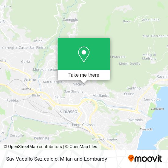Sav Vacallo Sez.calcio map