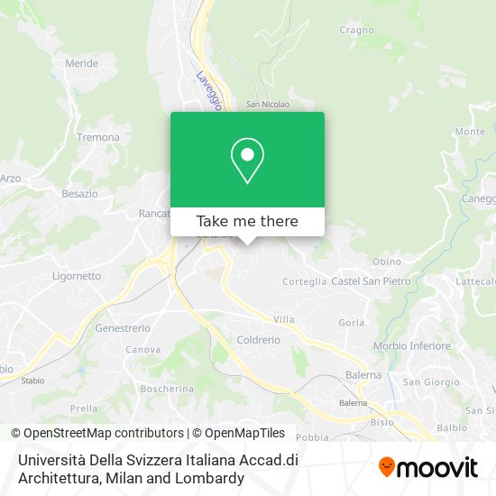 Università Della Svizzera Italiana Accad.di Architettura map