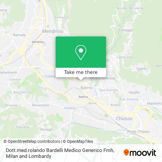 Dott.med.rolando Bardelli Medico Generico Fmh map