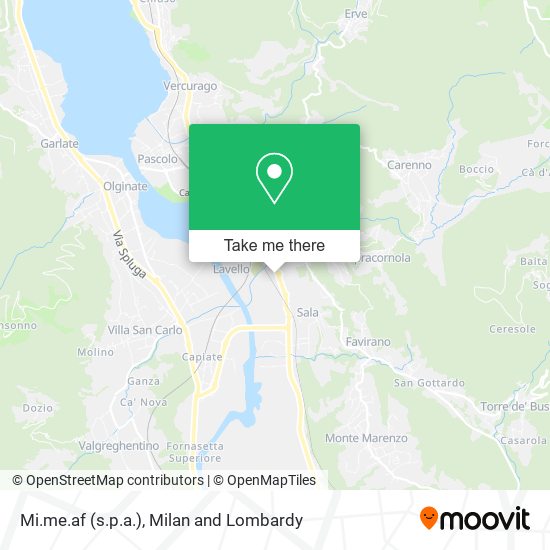 Mi.me.af (s.p.a.) map