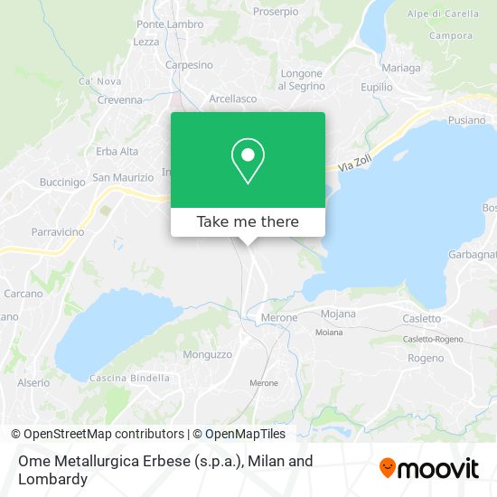 Ome Metallurgica Erbese (s.p.a.) map
