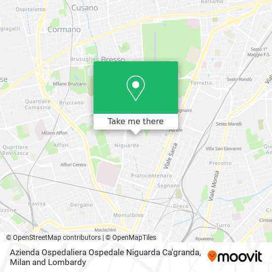 Azienda Ospedaliera Ospedale Niguarda Ca'granda map
