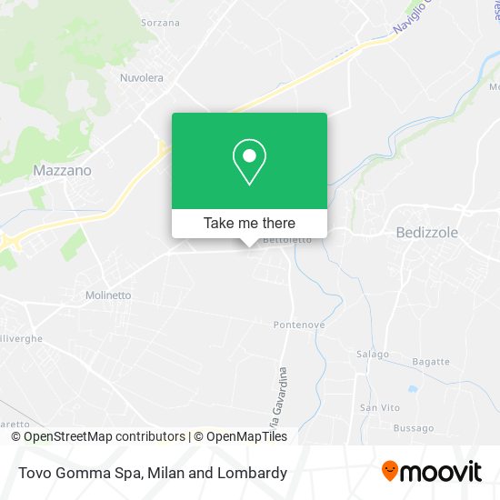 Tovo Gomma Spa map