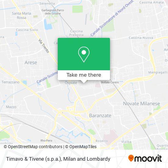 Timavo & Tivene (s.p.a.) map