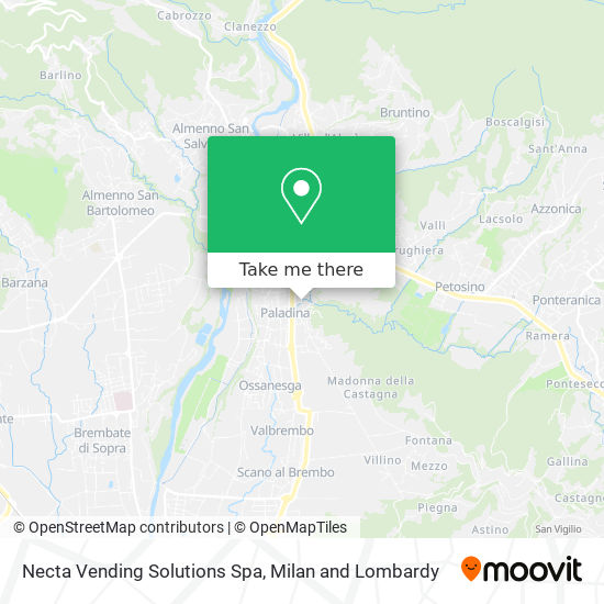 Necta Vending Solutions Spa map
