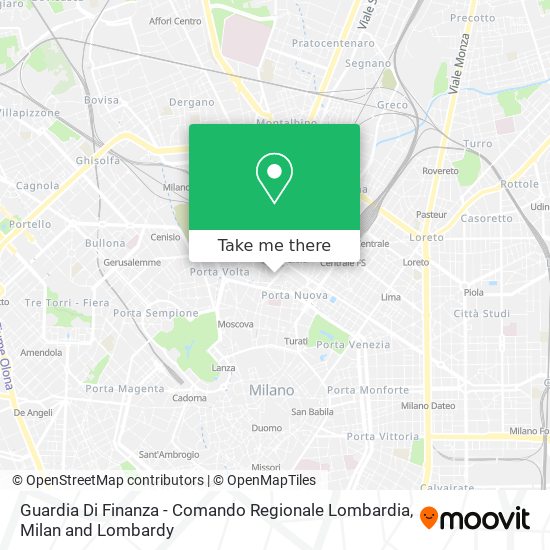 Guardia Di Finanza - Comando Regionale Lombardia map