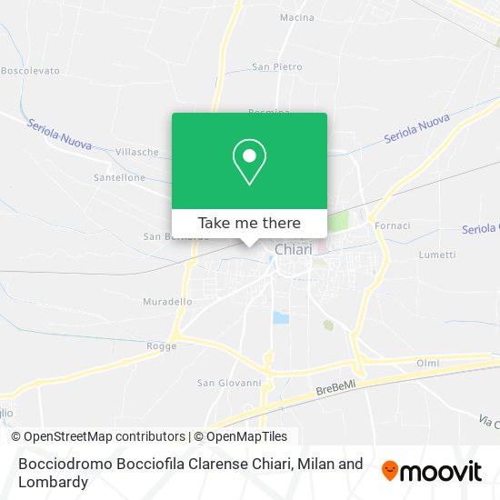 Bocciodromo Bocciofila Clarense Chiari map