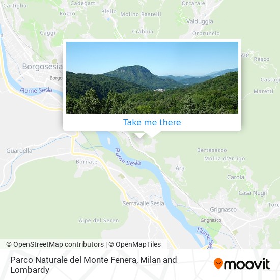 Parco Naturale del Monte Fenera map
