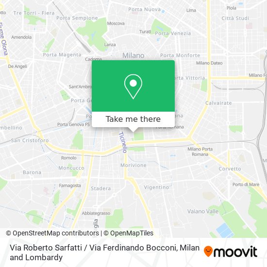 Via Roberto Sarfatti / Via Ferdinando Bocconi map