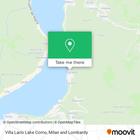 Villa Lario Lake Como map