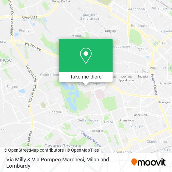 Via Milly & Via Pompeo Marchesi map