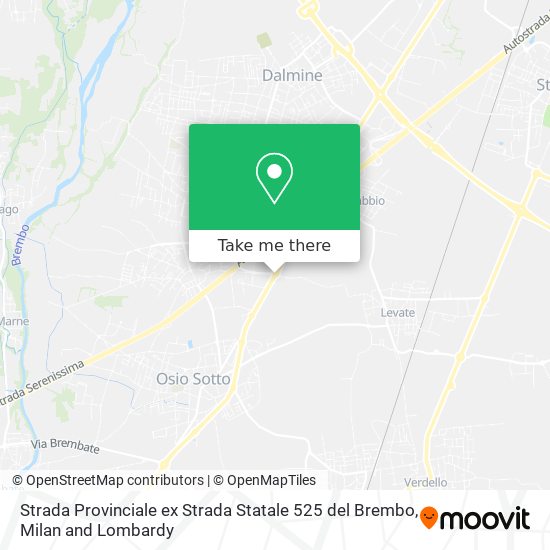 Strada Provinciale ex Strada Statale 525 del Brembo map