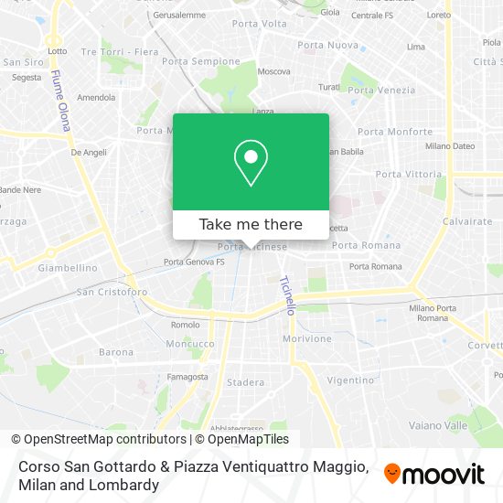 Corso San Gottardo & Piazza Ventiquattro Maggio map