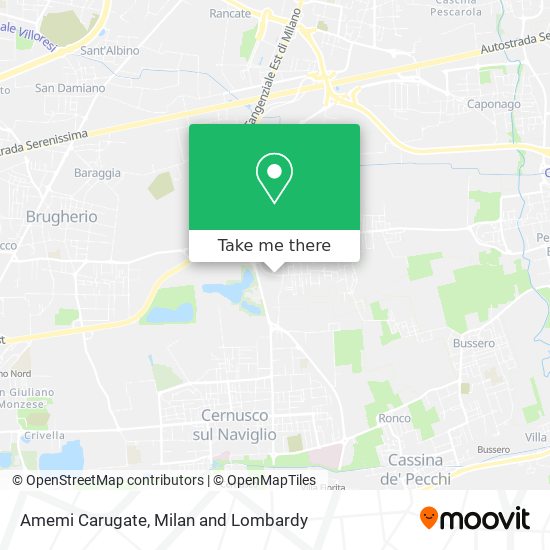 Amemi Carugate map
