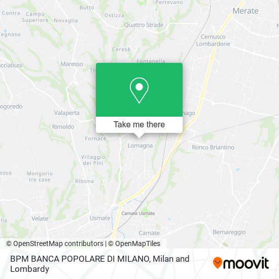BPM BANCA POPOLARE DI MILANO map