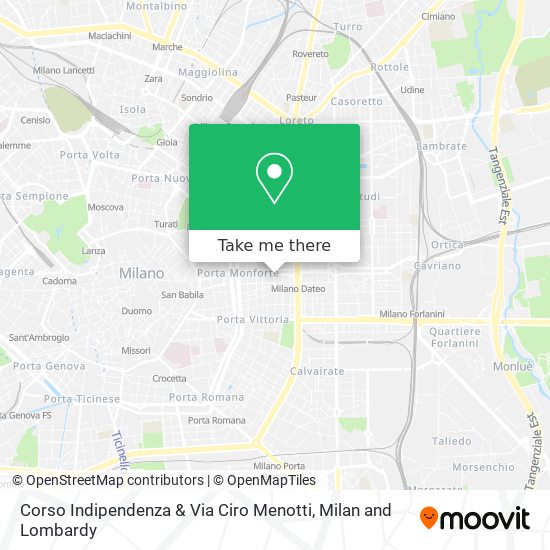 Corso Indipendenza & Via Ciro Menotti map