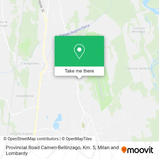 Provincial Road Cameri-Bellinzago, Km. 5 map