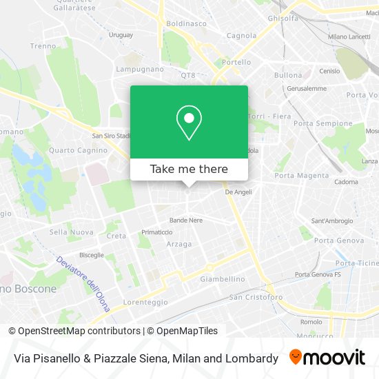 Via Pisanello & Piazzale Siena map