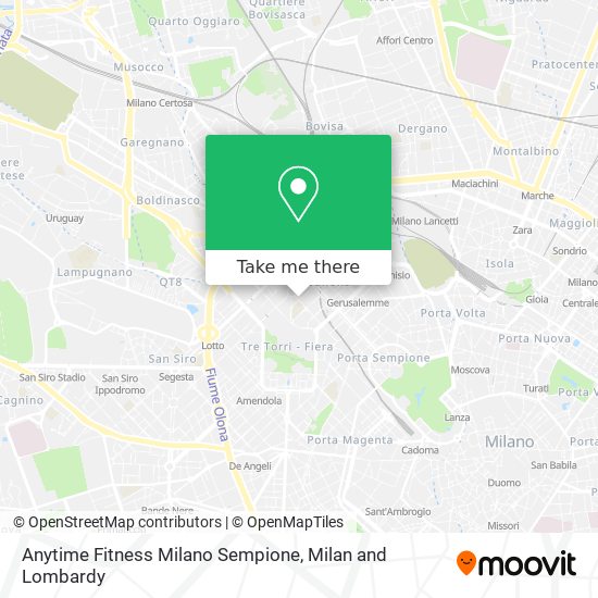 Anytime Fitness Milano Sempione map