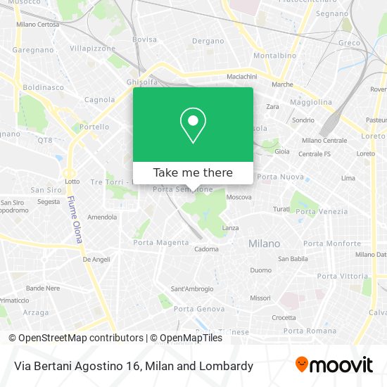 Via Bertani Agostino 16 map