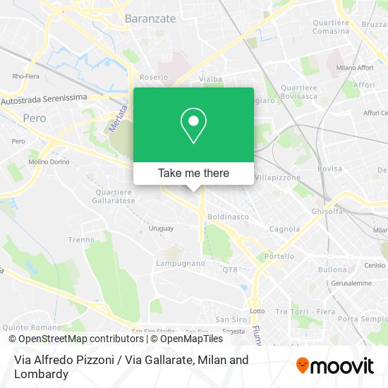 Via Alfredo Pizzoni / Via Gallarate map