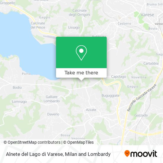 Alnete del Lago di Varese map