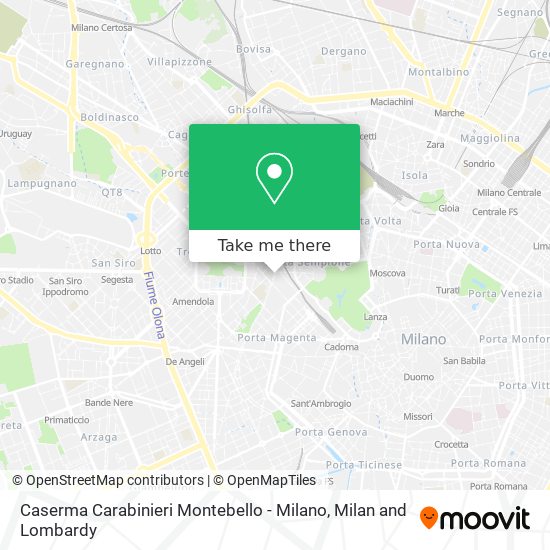 Caserma Carabinieri Montebello - Milano map