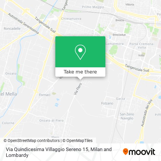 Via Quindicesima Villaggio Sereno 15 map