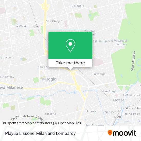 Playup Lissone map