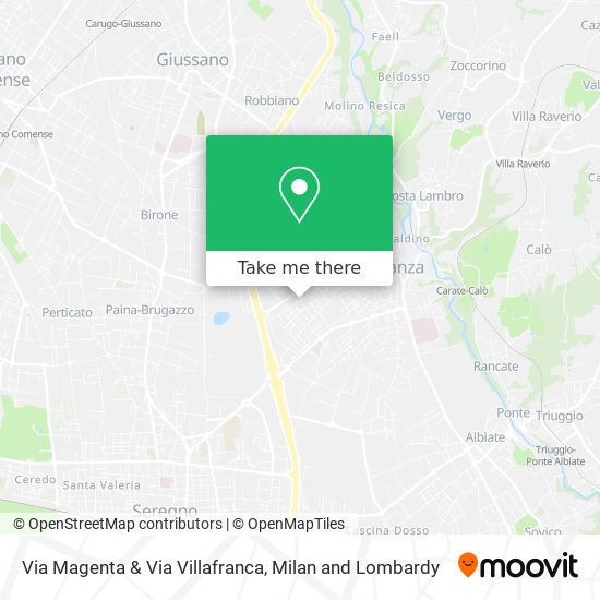 Via Magenta & Via Villafranca map