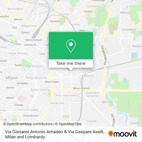 Via Giovanni Antonio Amadeo & Via Gaspare Aselli map