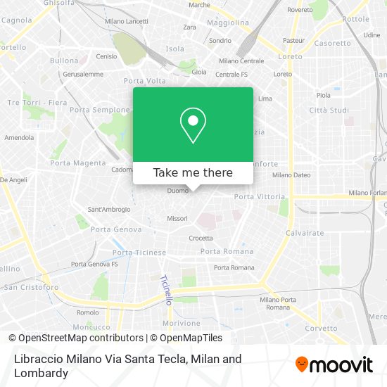 Libraccio Milano Via Santa Tecla map