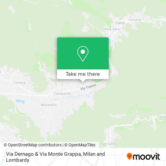 Via Dernago & Via Monte Grappa map