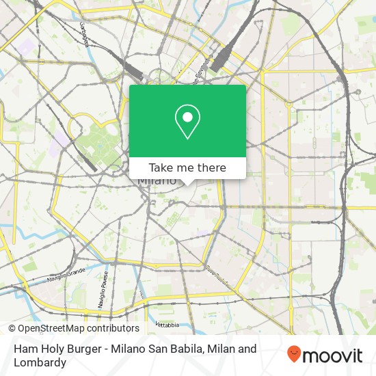 Ham Holy Burger - Milano San Babila map