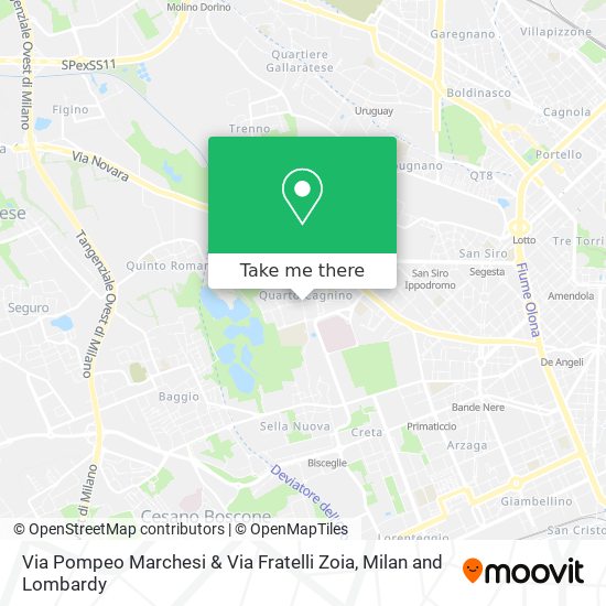 Via Pompeo Marchesi & Via Fratelli Zoia map