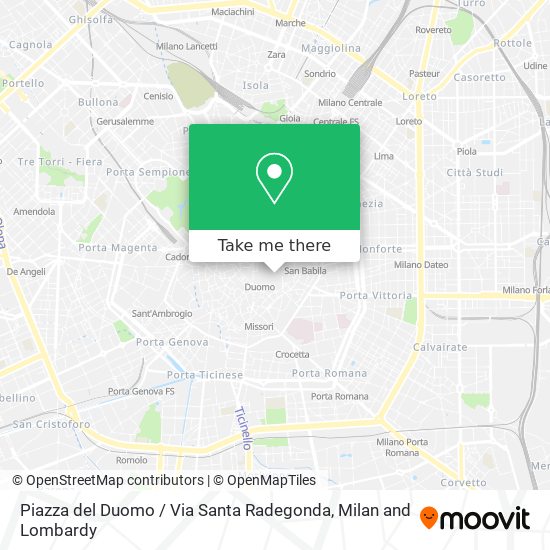 Piazza del Duomo / Via Santa Radegonda map