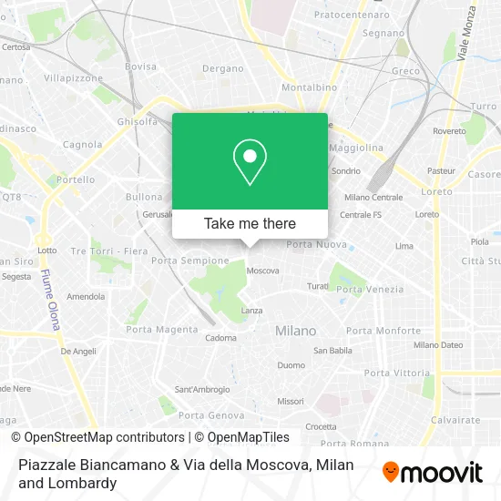 Piazzale Biancamano & Via della Moscova map